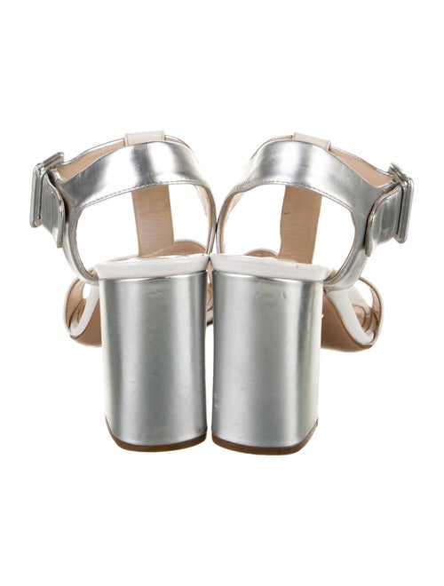 Prada Leather T-Strap Sandals