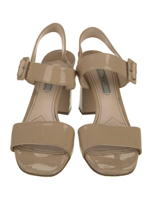 Prada Patent Leather Slingback Sandals