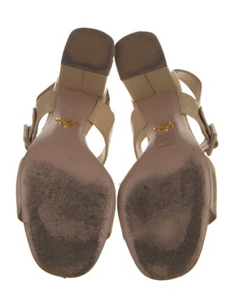 Prada Patent Leather Slingback Sandals