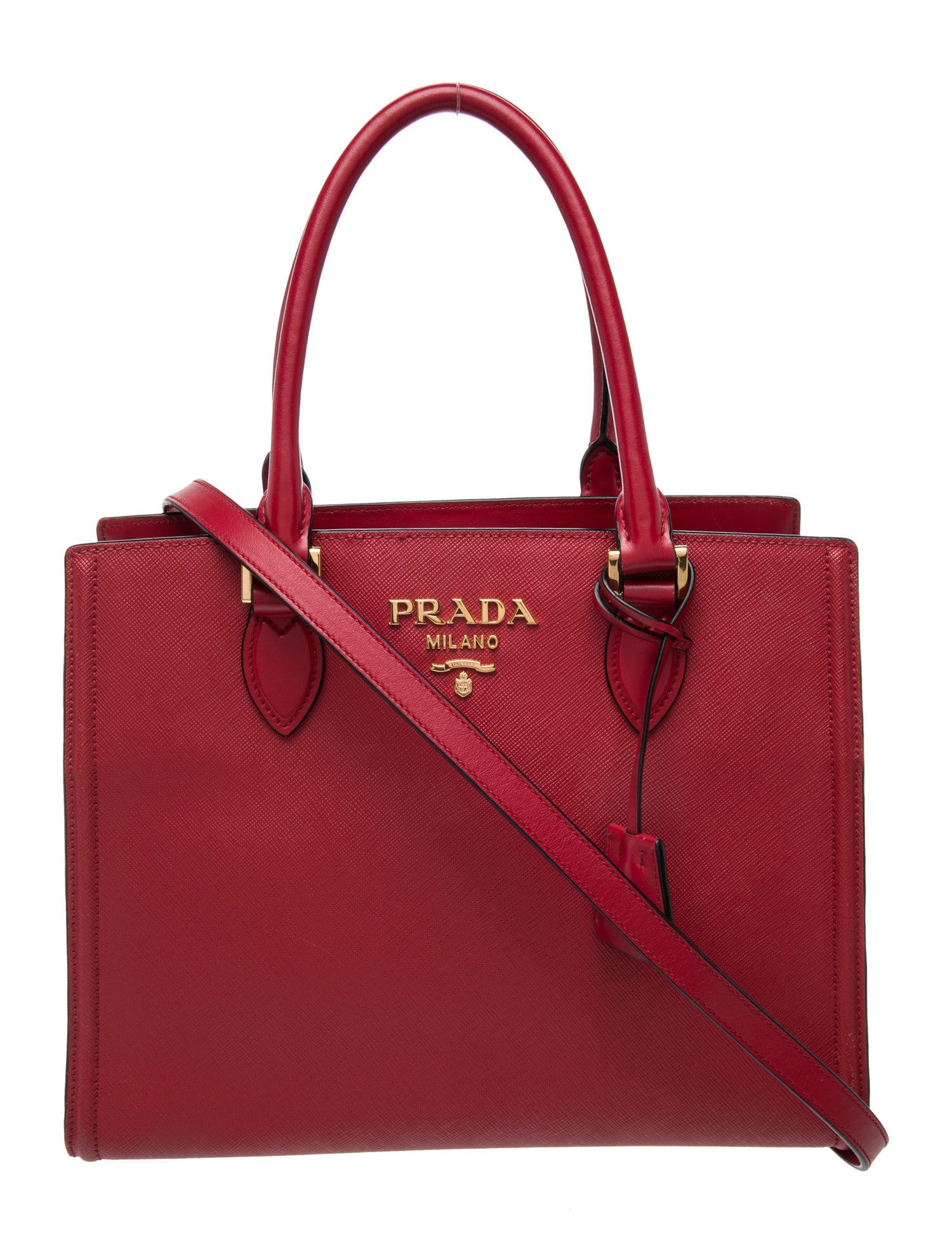 Prada Saffiano Lux Leather Top Handle Bag