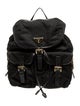 Prada Enameled Metal Triangle Backpack