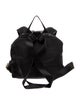 Prada Enameled Metal Triangle Backpack