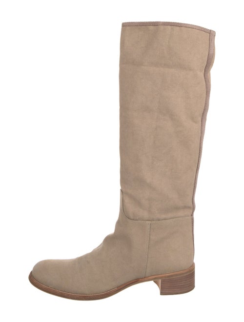 Prada Canvas Riding Boots