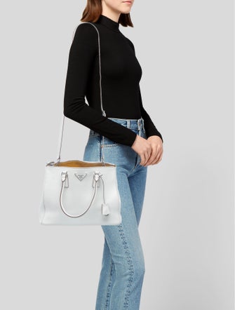 Prada City Calf Leather Galleria Tote Medium
