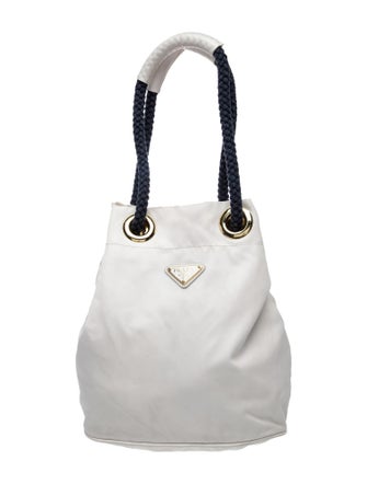 Prada Enameled Metal Triangle Mariner Small