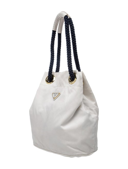 Prada Enameled Metal Triangle Mariner Small