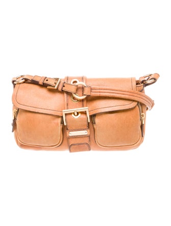 Prada Enameled Metal Triangle Twin Pocket