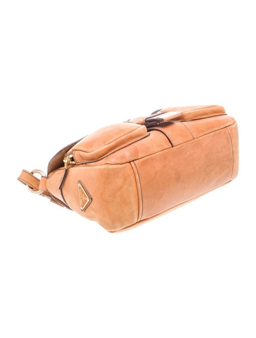 Prada Enameled Metal Triangle Twin Pocket