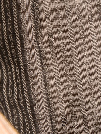 Prada Enameled Metal Triangle Twin Pocket