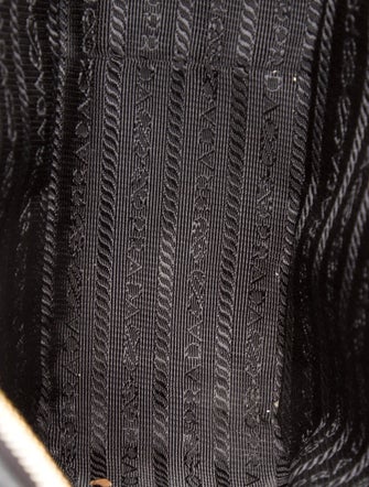 Prada Enameled Metal Triangle Crossbody Bag