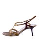 Prada Patent Leather T-Strap Sandals