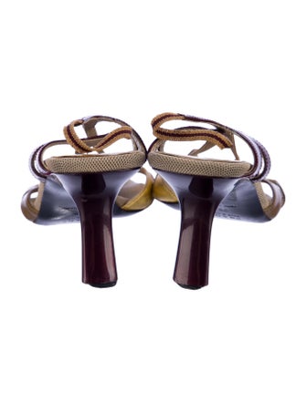 Prada Patent Leather T-Strap Sandals