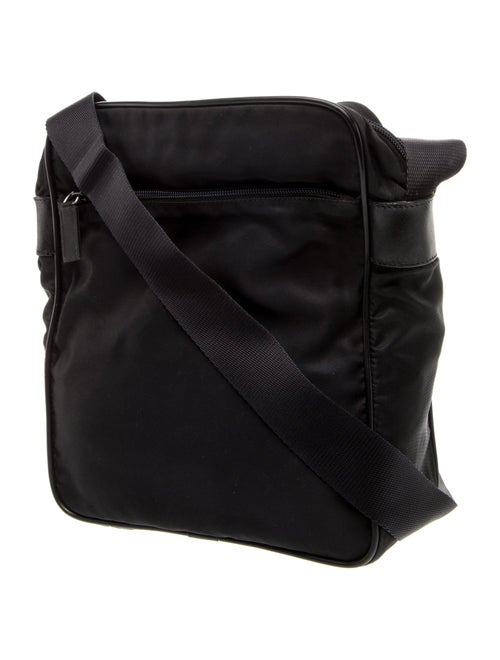 Prada Enameled Metal Triangle Messenger Bag