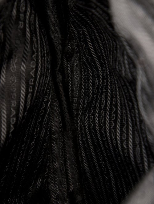 Prada Enameled Metal Triangle Messenger Bag