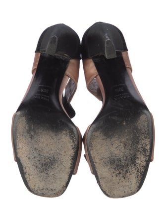 Prada Satin Colorblock Pattern Sandals