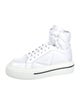 Prada Nylon Leather Trim Embellishment Sneakers
