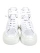 Prada Nylon Leather Trim Embellishment Sneakers