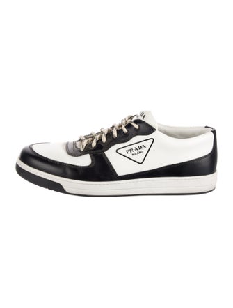 Prada Leather Colorblock Pattern Sneakers