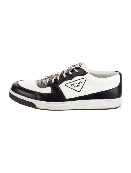 Prada Leather Colorblock Pattern Sneakers