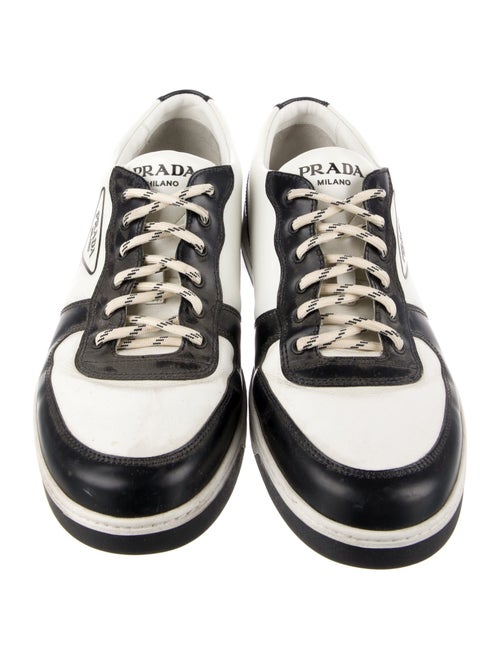 Prada Leather Colorblock Pattern Sneakers