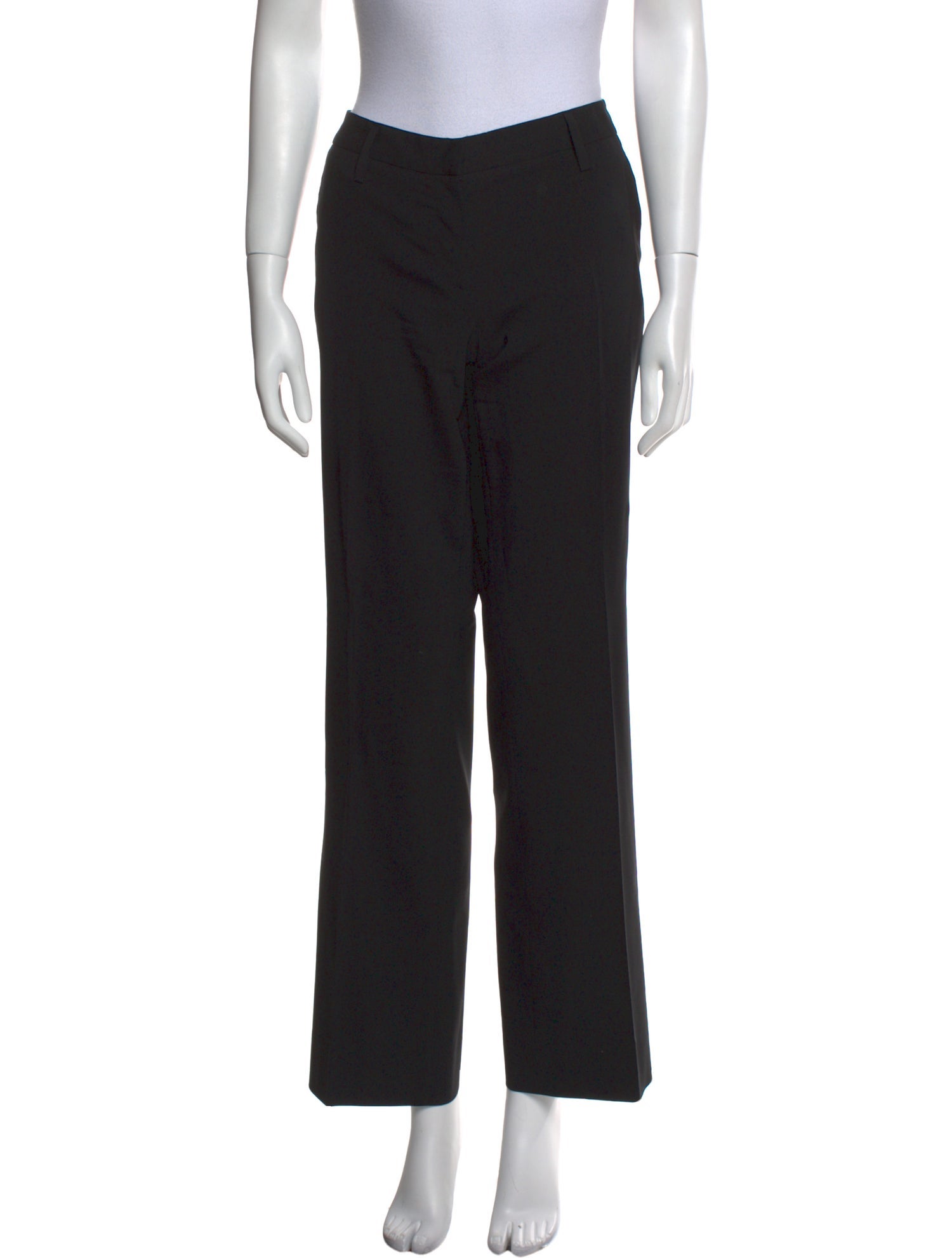 Prada Virgin Wool Wide Leg Pants