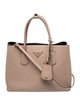 Prada Saffiano Cuir Leather Double Bag Medium