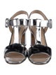 Prada Patent Leather T-Strap Sandals