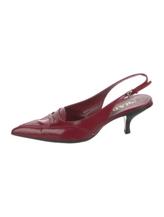 Prada Leather Slingback Pumps