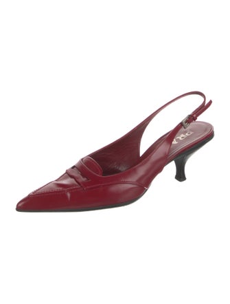 Prada Leather Slingback Pumps