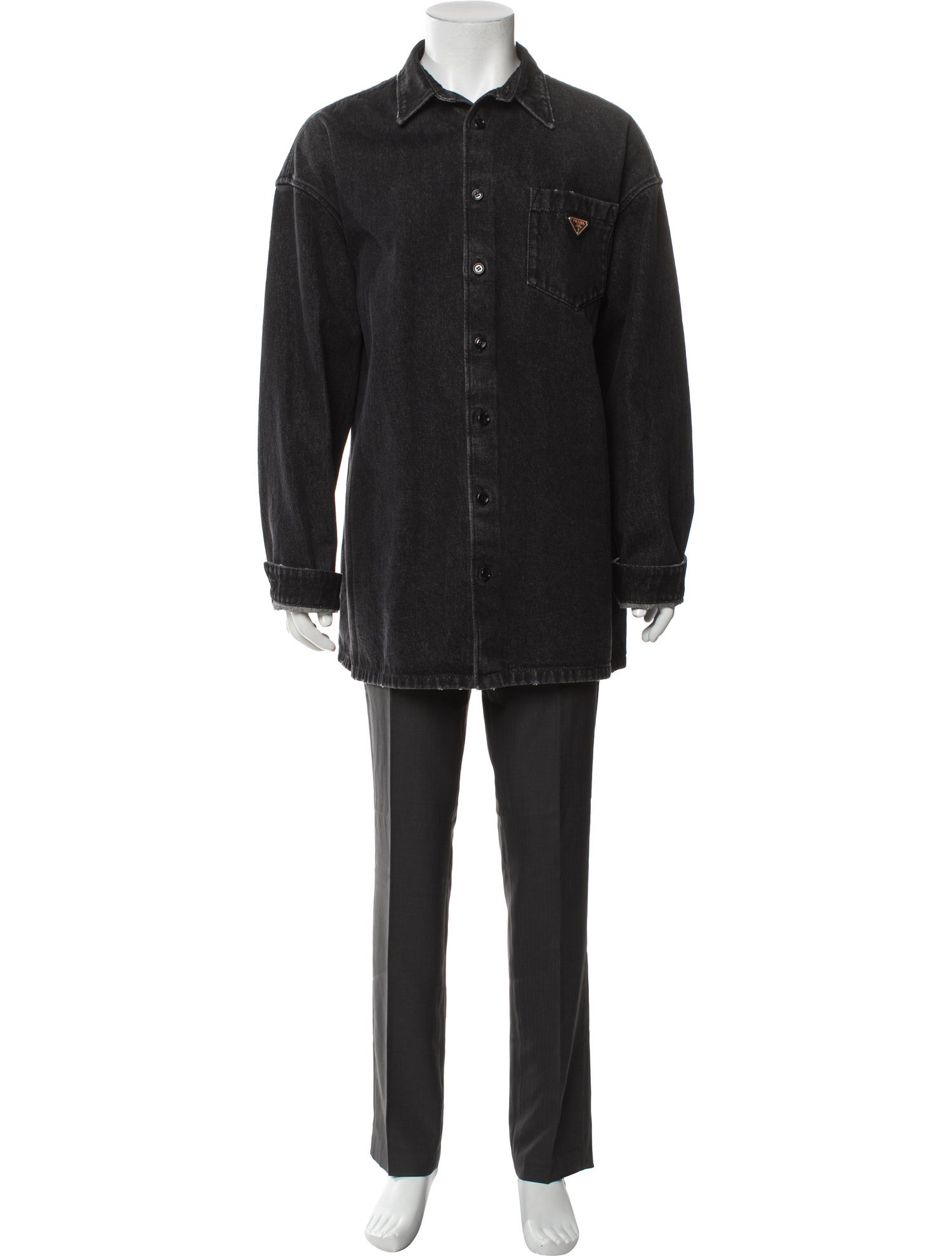 Prada 2022 Enameled Metal Triangle Shirt