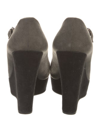 Prada Suede T-Strap Pumps