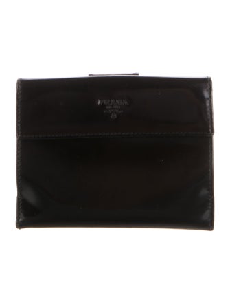 Prada Spazzolato Leather Compact Wallet