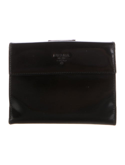 Prada Spazzolato Leather Compact Wallet