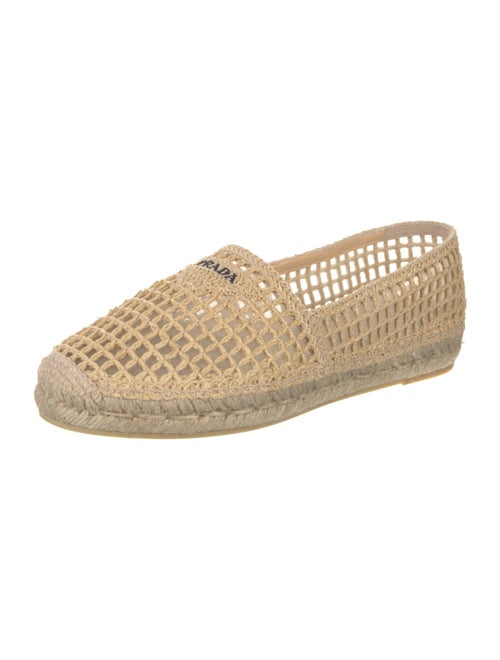 Prada Raffia Mesh Accents Espadrilles