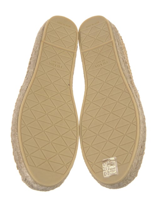 Prada Raffia Mesh Accents Espadrilles