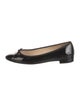 Prada Patent Leather Bow Accents Ballet Flats