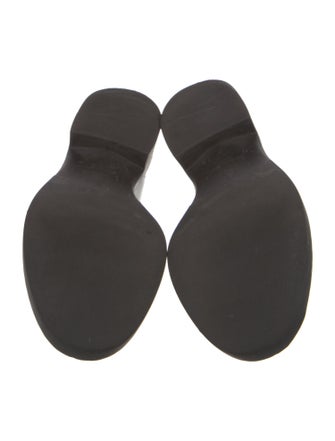 Prada Enameled Metal Triangle Leather Oxfords