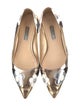 Prada Patent Leather Embroidered Accent Ballet Flats