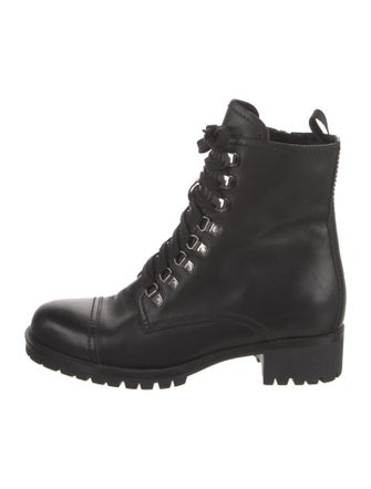 Prada Leather Combat Boots