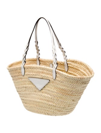 Prada Straw Bucket Bag