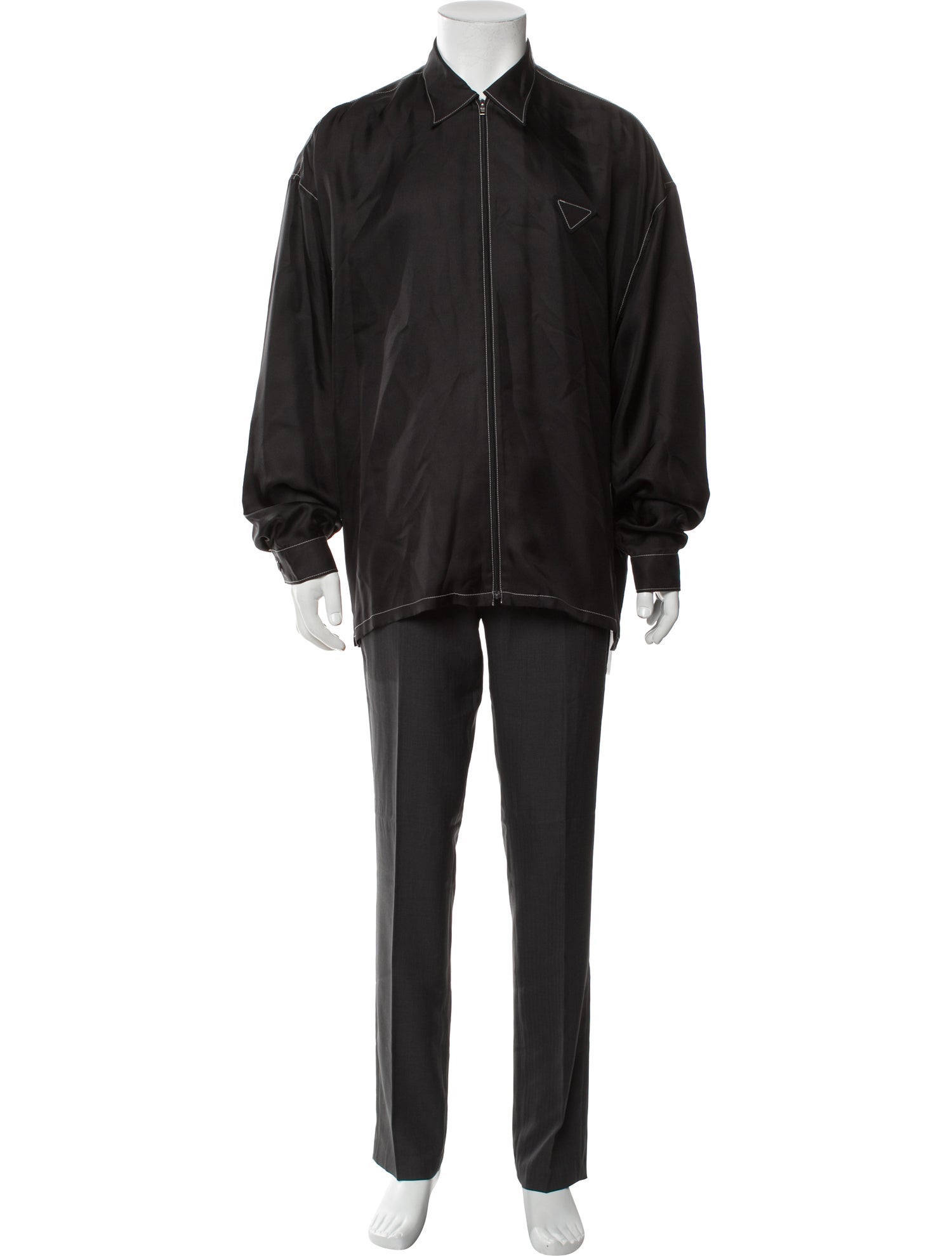 Prada 2022 Silk Tuxedo Shirt