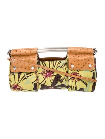 Prada Enameled Metal Triangle Bar Bag