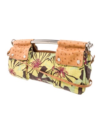 Prada Enameled Metal Triangle Bar Bag