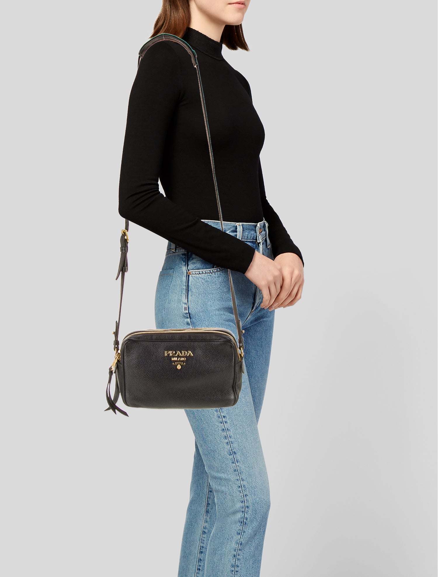 Prada Vitello Daino Leather Crossbody Bag