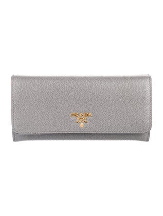 Prada Vitello Daino Leather Continental Wallet