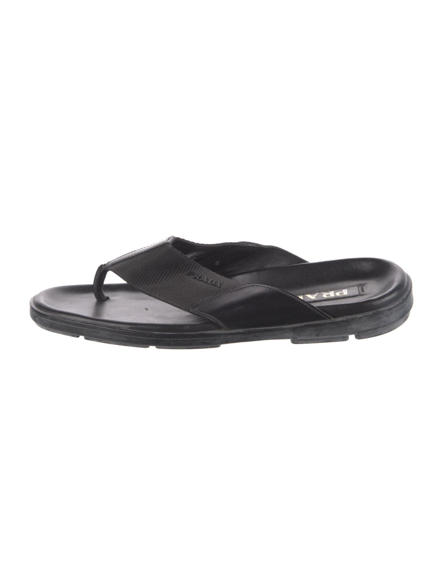 Prada Leather Flip Flops