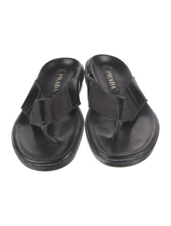 Prada Leather Flip Flops