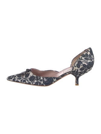 Prada Floral Print D'Orsay Pumps