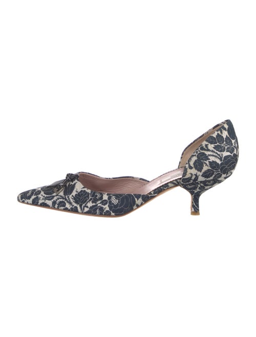 Prada Floral Print D'Orsay Pumps
