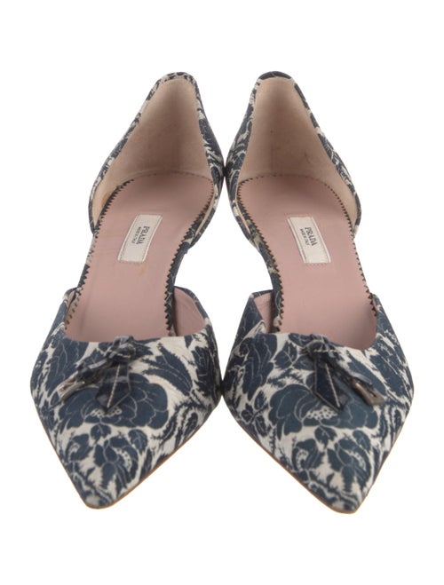 Prada Floral Print D'Orsay Pumps
